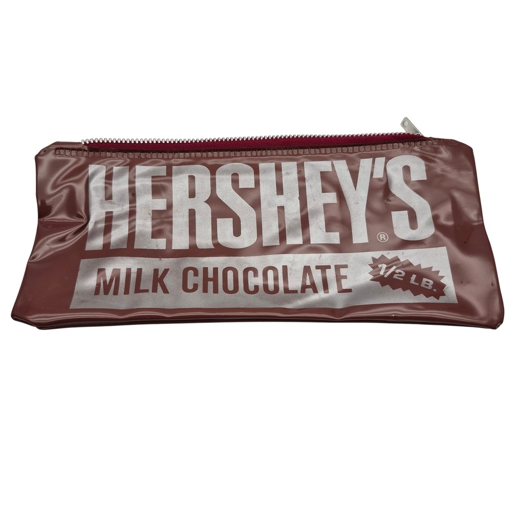 Pencil Pen Marker Pouch Case Vinyl Hershey's Milk Chocolate 1/2 LB. Vintage